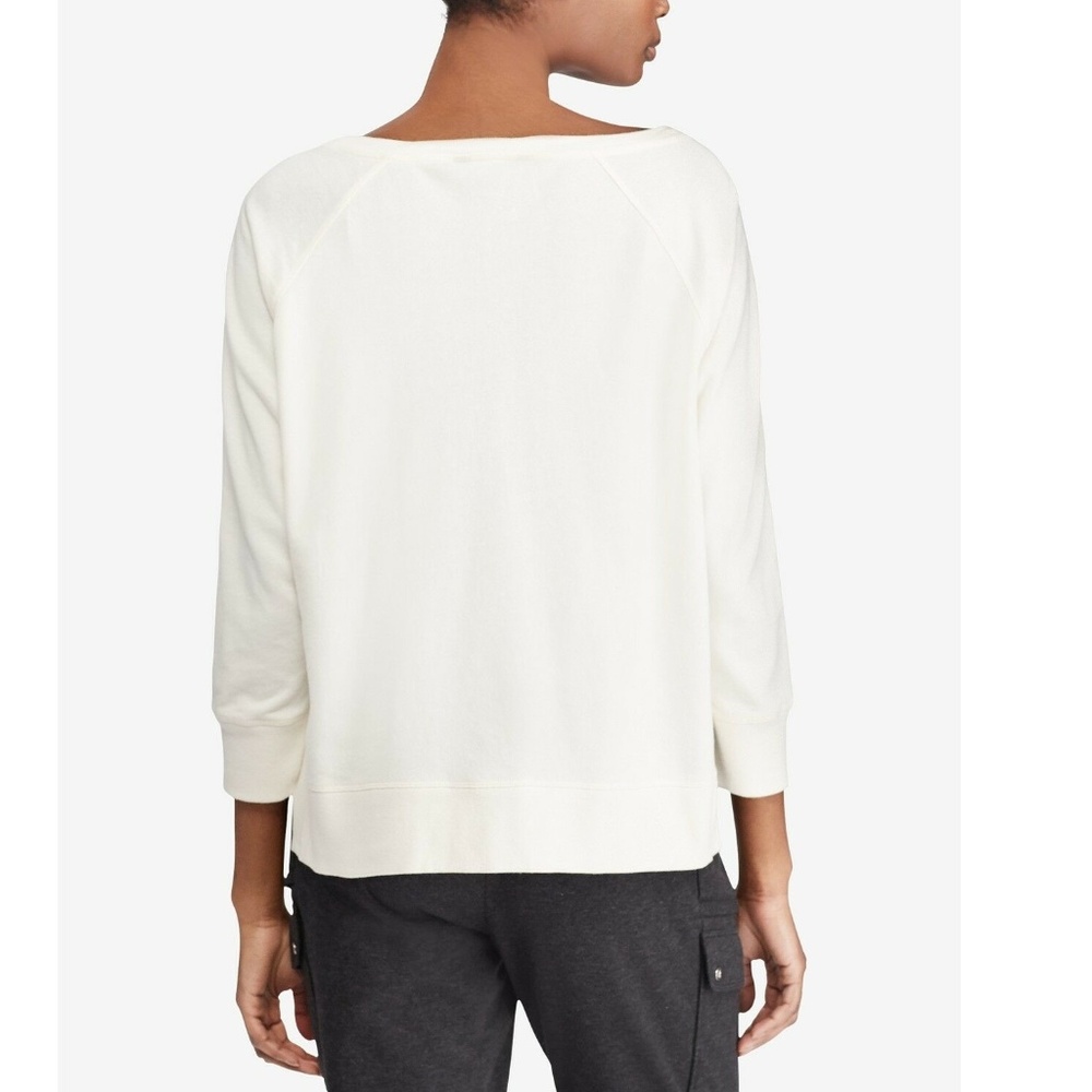 Lauren Ralph Lauren Lace-Up-Sleeve French Terry - Picture 2 of 3